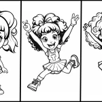 Cheerleader Coloring Pages - A collection of free printable cheerleading coloring pages for kids.