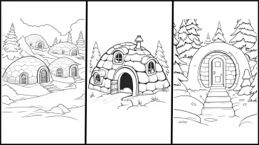 Igloo Coloring Pages - Free Printable Coloring Pages