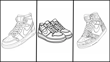 Nike Shoe Coloring Pages Free Printable Coloring Pages