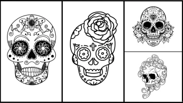 Sugar Skull Coloring Pages - Free Coloring Pages